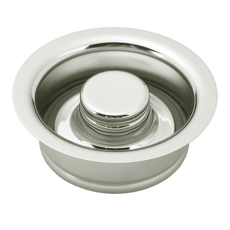 Westbrass InSinkErator Style Disposal Flange and Stopper in Polished Nickel D2089-05